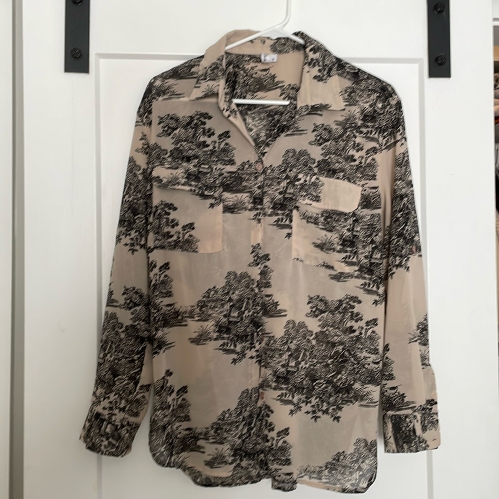Toile long sleeve button up shirt